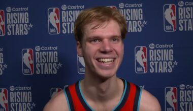 Toronto Raptors Gradey Dick Talks his 12 PTS & 2 3PT on 71% shooting in Rising Stars game!