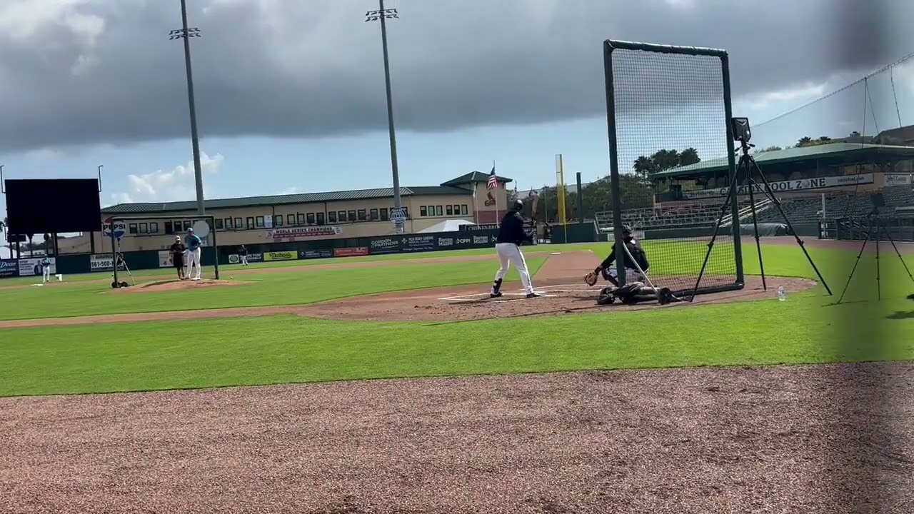 Anthony Bender vs. Agustín Ramírez Live Batting Practice with Miami Marlins! (2025 Spring Training)