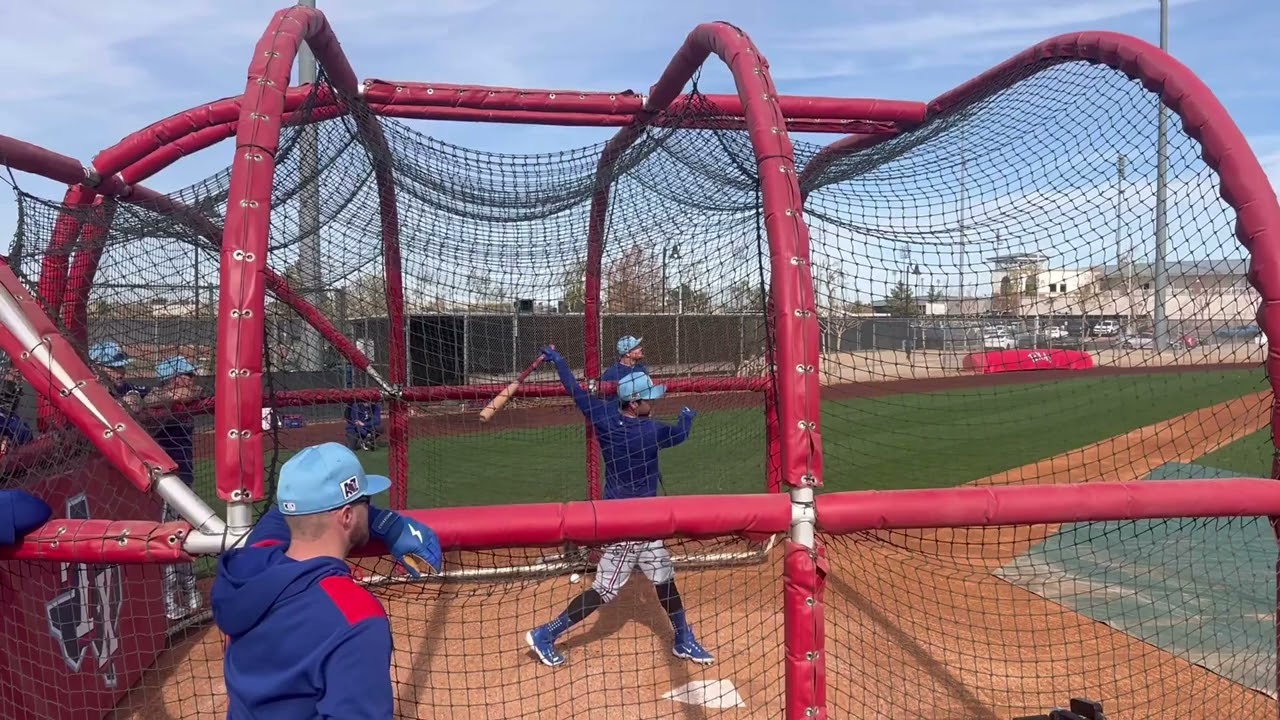 Kyle Higashioka Takes Batting Practice with Texas Rangers! (2025 MLB Spring Training)