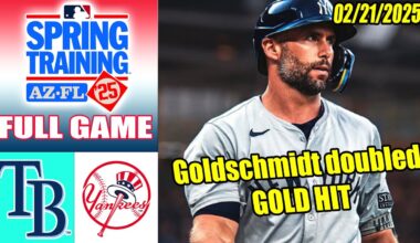 Yankees vs Rays (Innings 1st&2nd) Game Highlights (02/21/2025) | MLB Highlights 2025