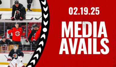 Tim Stützle, Linus Ullmark, and Nikolas Matinpalo Media Availability - Feb. 19