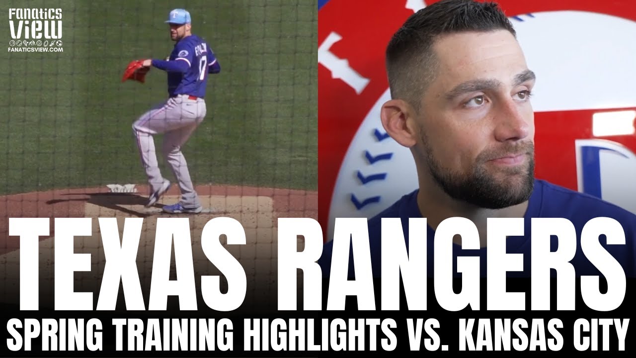 Texas Rangers vs. Kansas City Royals 2025 Spring Training Game Highlights, Nathan Eovaldi Debut