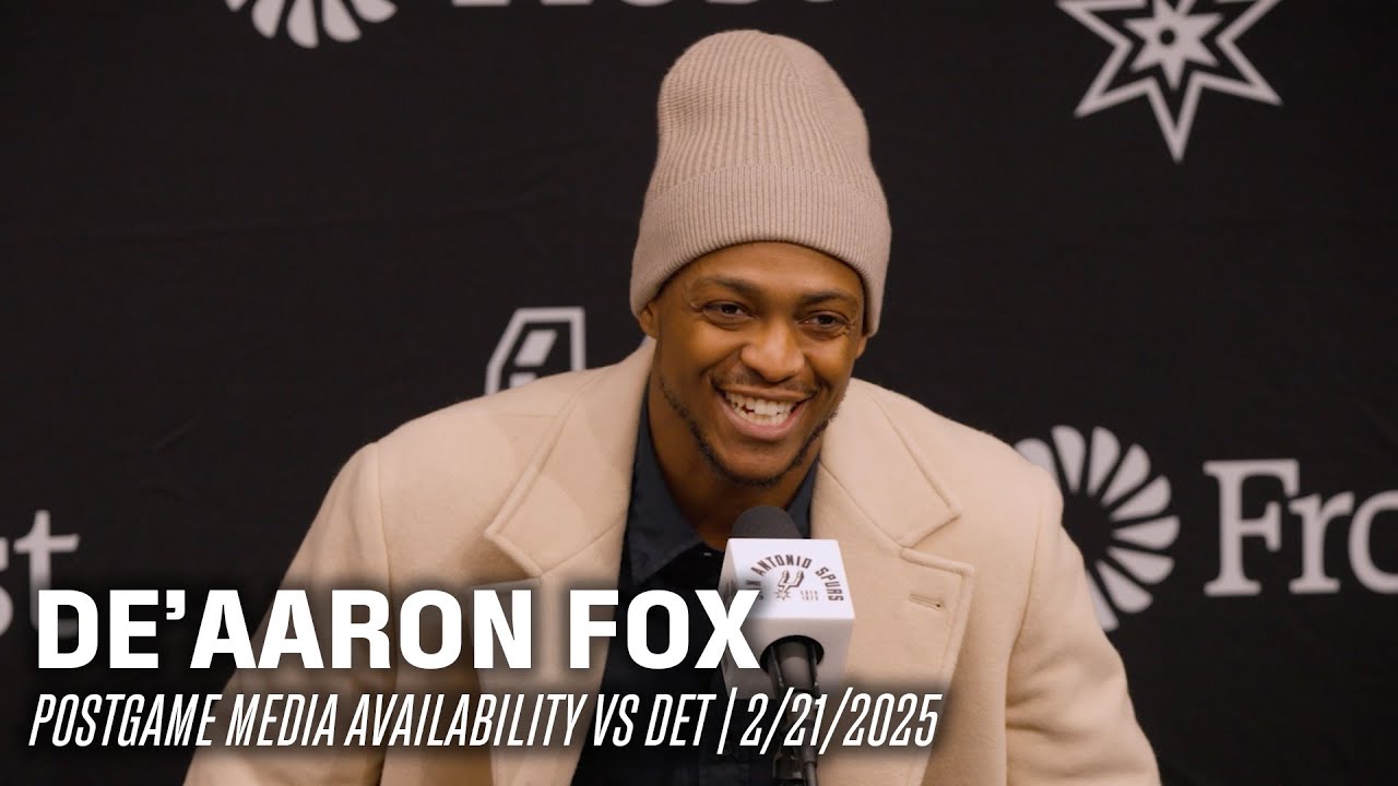 De'Aaron Fox Postgame vs Detroit Pistons | 2.21.2025