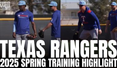 Sebastian Walcott Fields Grounders at Texas Rangers Camp & Joc Pederson Gets Reps at 1st Base