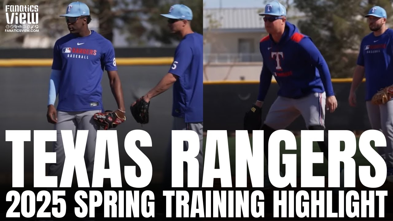 Sebastian Walcott Fields Grounders at Texas Rangers Camp & Joc Pederson Gets Reps at 1st Base