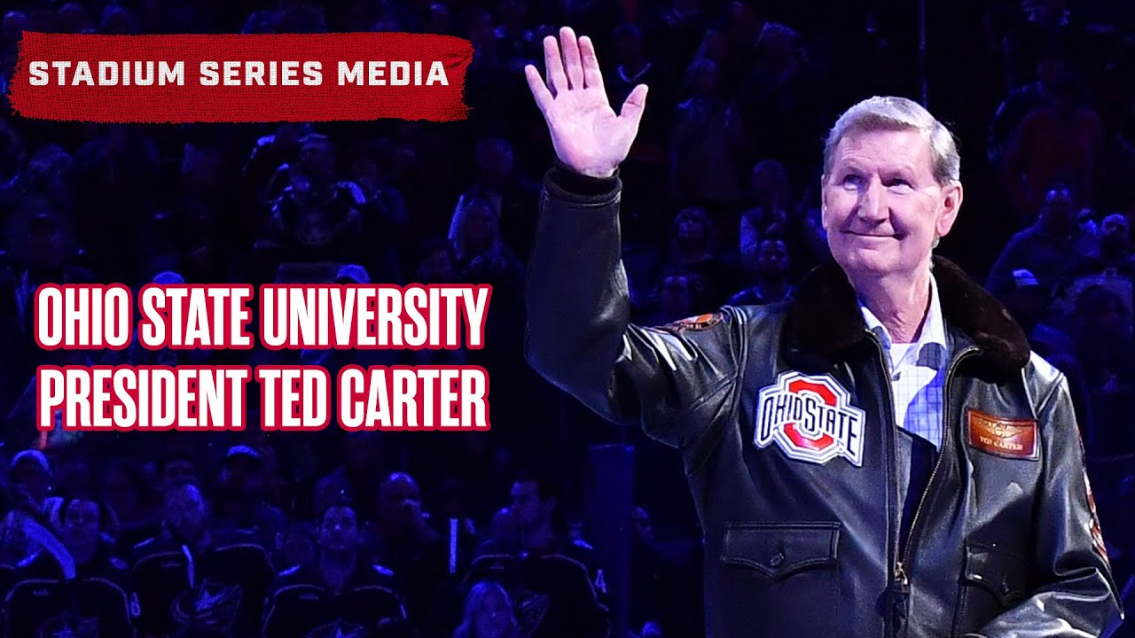 Ohio State University President Ted Carter is Fired Up for the Stadium Series at Ohio Stadium! 🏒