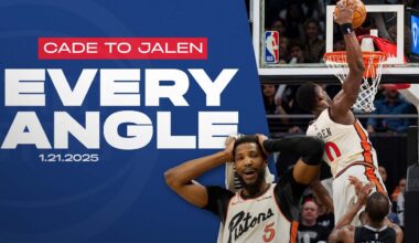 Every Angle - Cade Cunningham Lobs It To Jalen Duren For The Jam