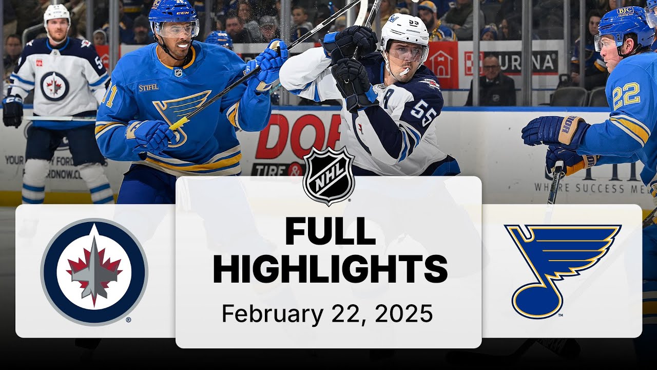 NHL Highlights | Jets vs. Blues - February 22, 2025