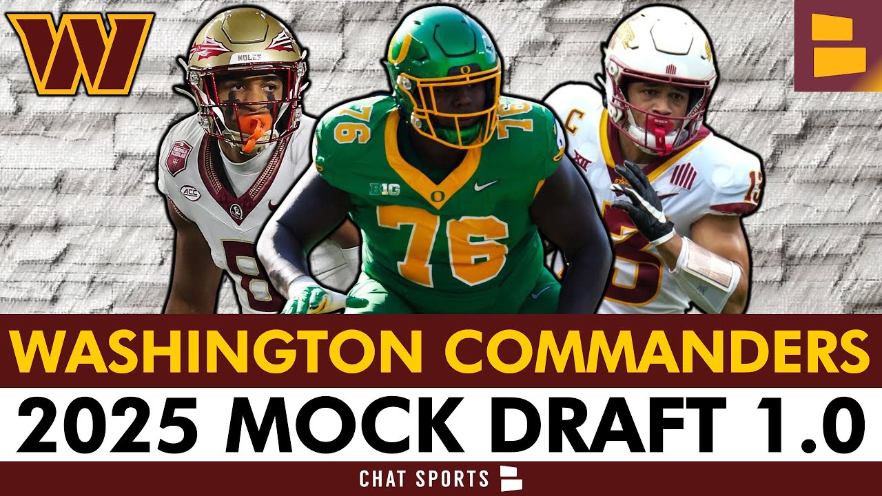 2025 Washington Commanders 7-Round Mock Draft Ft. Josh Conerly Jr. | Commanders Mock Draft 1.0
