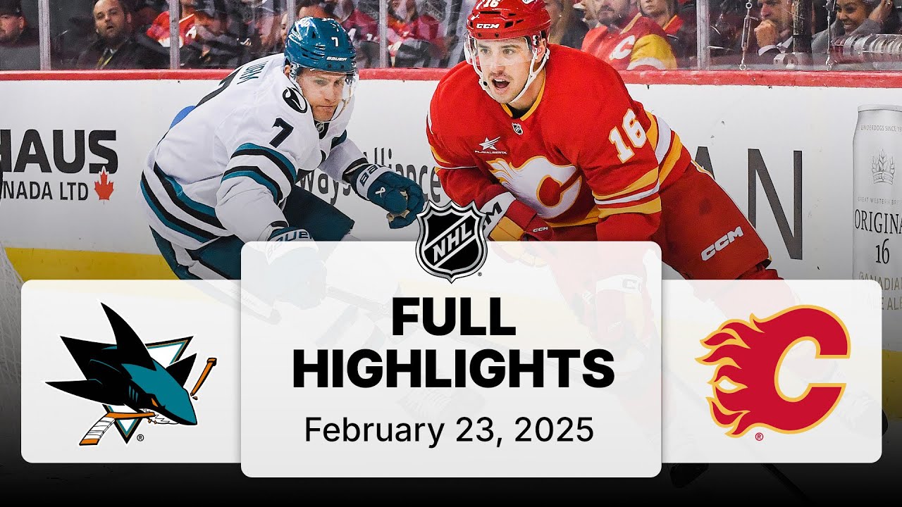 NHL Highlights | Sharks vs. Flames - February 23, 2025
