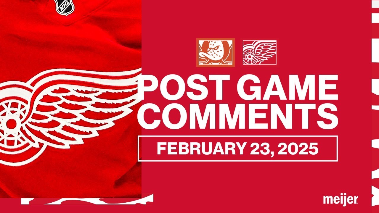 Patrick Kane, Moritz Seider, Todd McLellan Post Game Comments vs. ANA | Feb. 23, 2025
