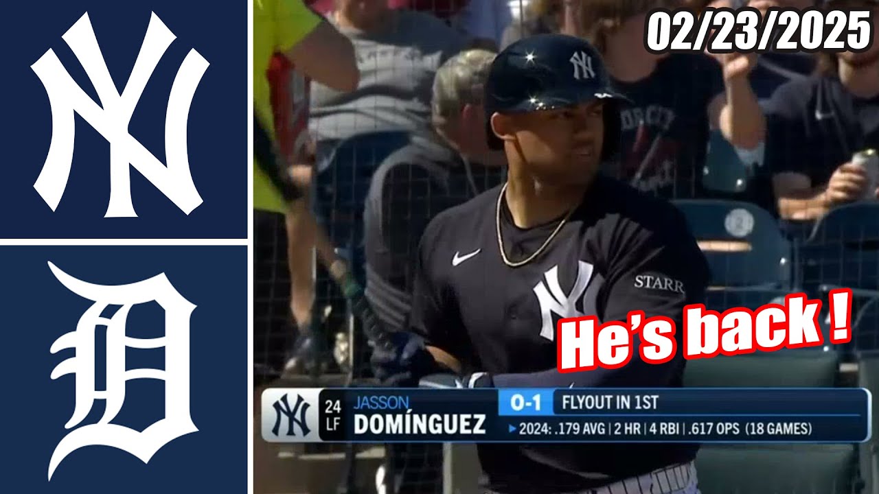 Yankees vs Tigers [Innings 3rd&4th] Game Highlights Feb 23, 2025 | MLB Highlights 2025