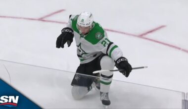 Stars' Jason Robertson Scores Trio Of Second-Period Goals To Complete Hat Trick