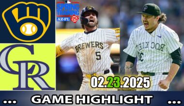 Milwaukee Brewers Vs. Colorado Rockies [Feb 23. 2025] Highlights | MLB Training Spring 2025