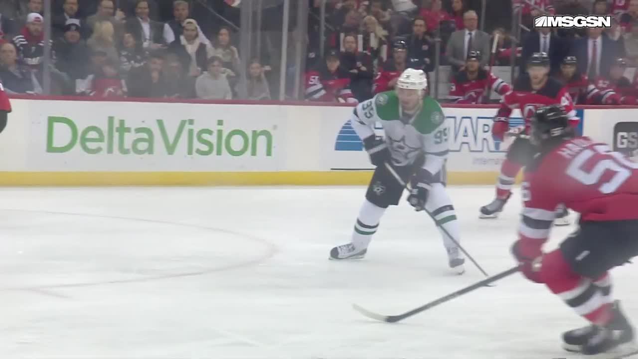 Matt Duchene scores a goal against the New Jersey Devils