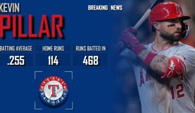 𝐁𝐑𝐄𝐀𝐊𝐈𝐍𝐆 𝐍𝐄𝐖𝐒: Texas Rangers Sign Kevin Pillar To Minor League Deal | 2024 MLB Offseason