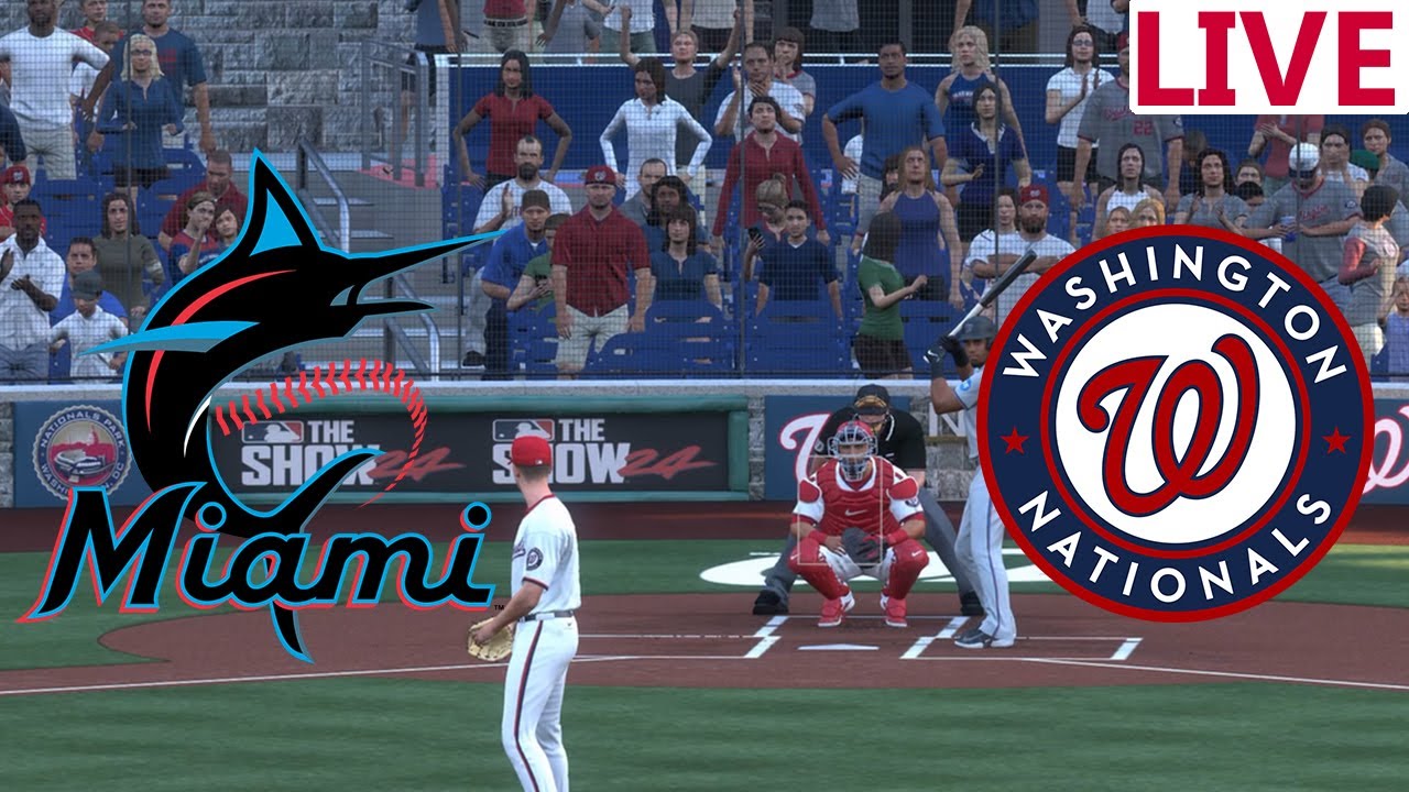 🔴LIVE 🔴Miami Marlins vs Washington Nationals/ spring Training 2025/ Mlb Evivo/MLB THE SHOW