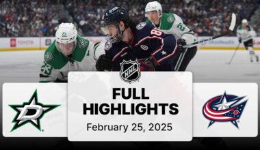 NHL Highlights | Stars vs. Blue Jackets | February 25, 2025
