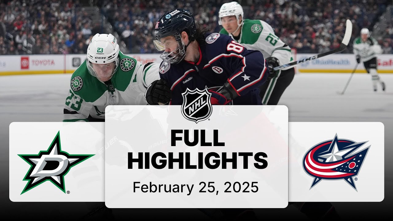 NHL Highlights | Stars vs. Blue Jackets | February 25, 2025
