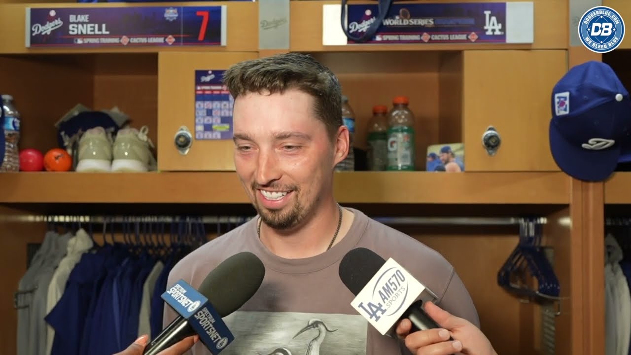Dodgers Spring Training: Blake Snell pleased with fastball, discusses learning teammates