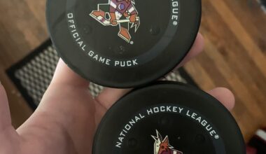 I just got some of the last game used pucks from some family in AXZ!!!