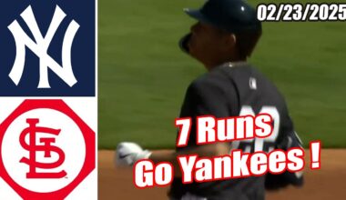 Yankees vs Cardinals [Innings 3rd] Game Highlights (02/22/2025) | MLB Highlights 2025