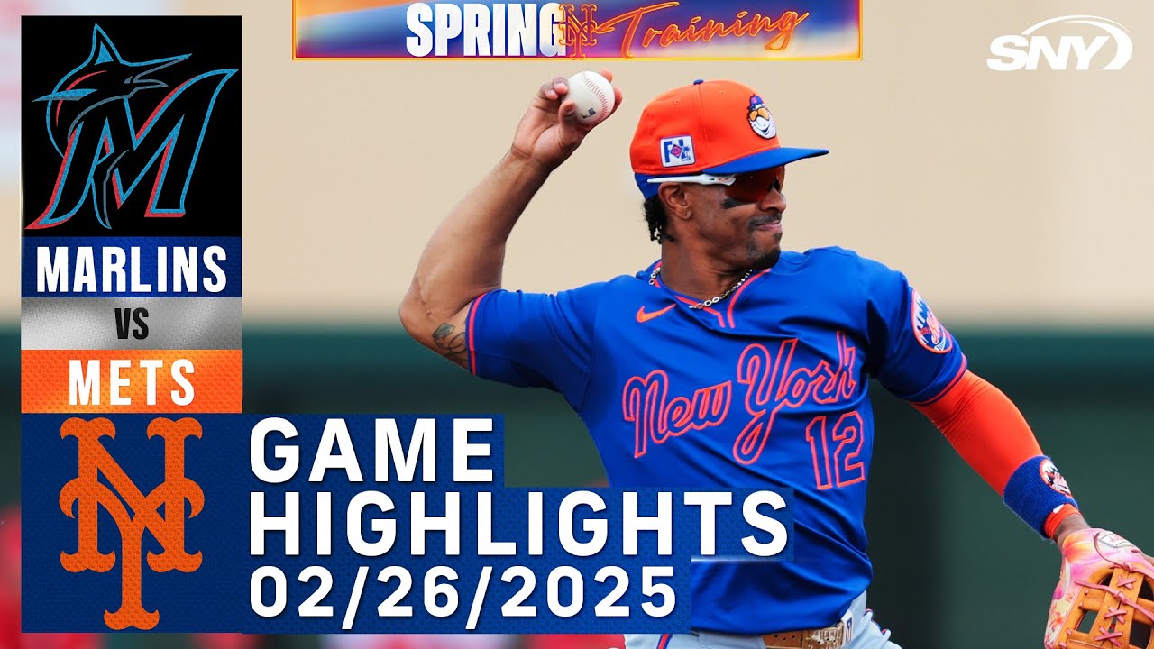 Mets vs Marlins (2/26/25) | Pete Alonso, Francisco Lindor | Mets Highlights | SNY