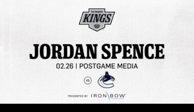Defenseman Jordan Spence | 02.26 LA Kings Fall to Vancouver Canucks in Overtime