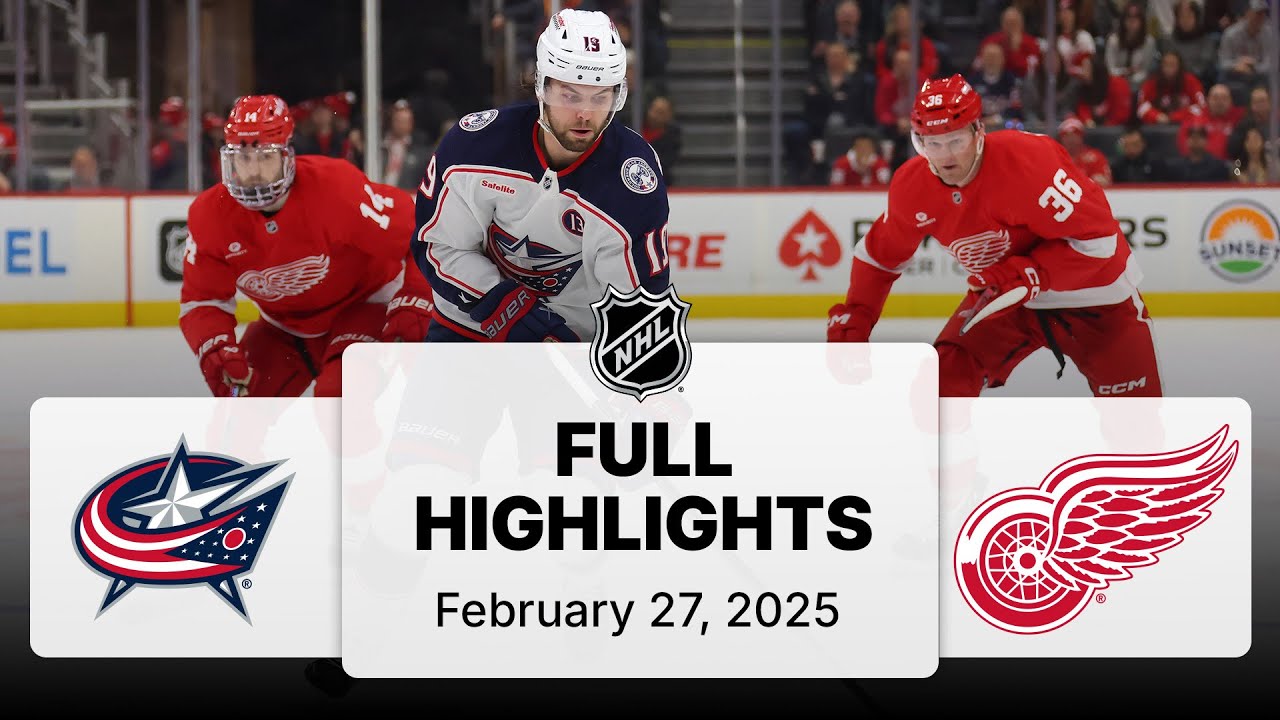 NHL Highlights | Blue Jackets vs. Red Wings - February 27, 2025