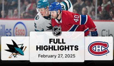NHL Highlights | Sharks vs. Canadiens | February 27, 2025