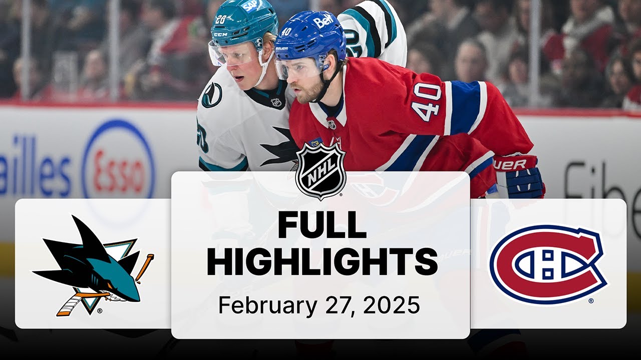 NHL Highlights | Sharks vs. Canadiens | February 27, 2025