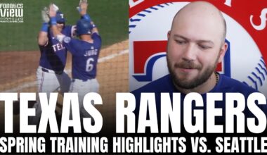 Texas Rangers vs. Seattle Mariners 2025 Spring Training Game Highlights, Jake Burger Homers for TX