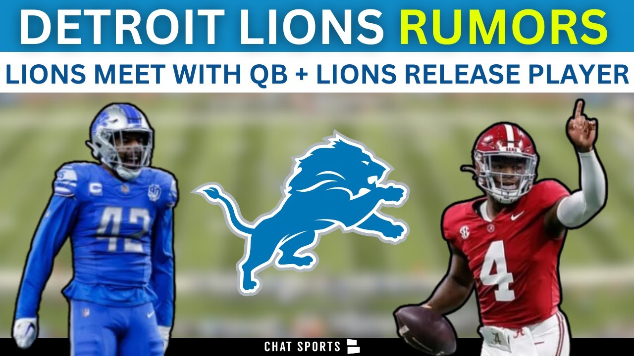 Detroit Lions News: Lions RELEASE Veteran, Lions MEET With Jalen Milroe + Hendon Hooker Trade