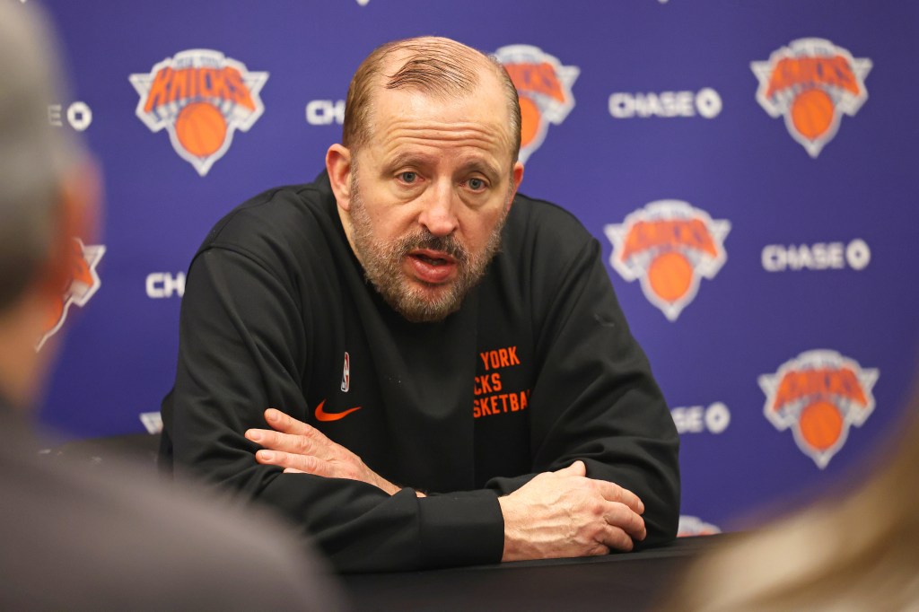 
New York Knicks head coach Tom Thibodeau when the New York Knicks practiced Friday, February 7, 2025 at Madison Square Garden Training Center in Greenburgh, NY.