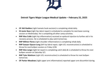 [Stavenhagen] Parker Meadows is dealing with “right upper arm inflammation” and is going to be reevaluated later this week