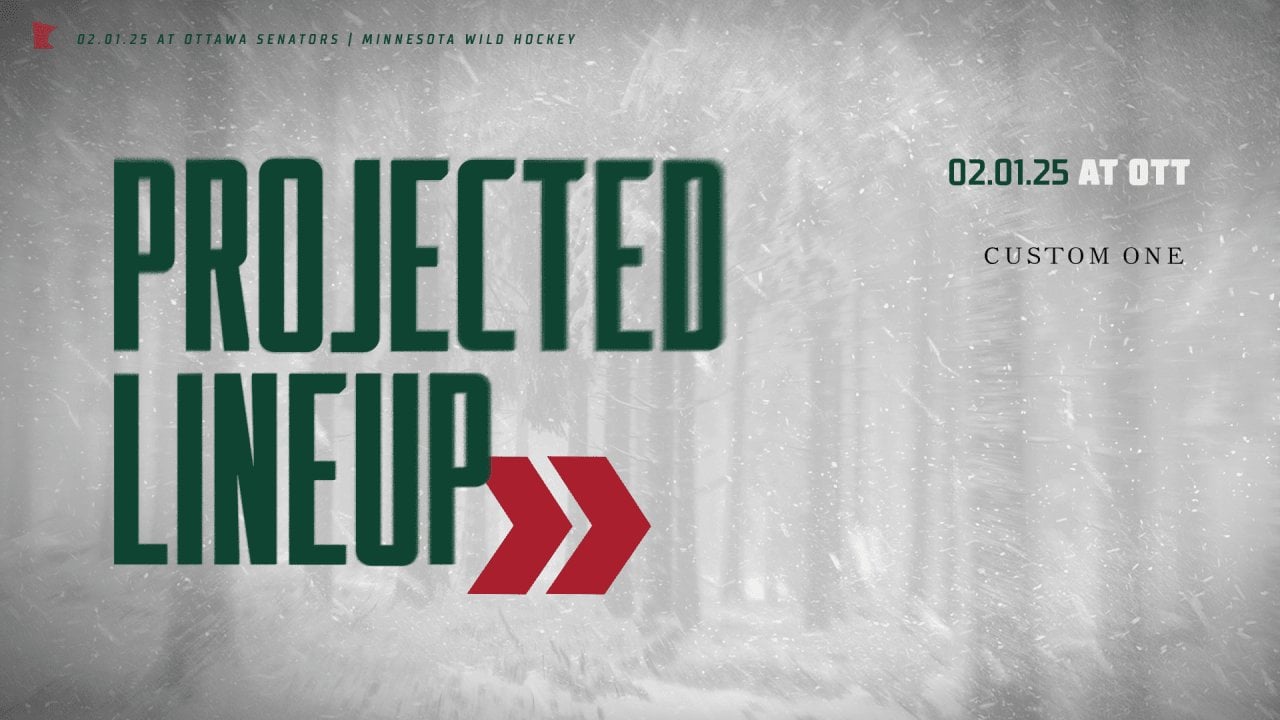 Lineup against the Senators tonight