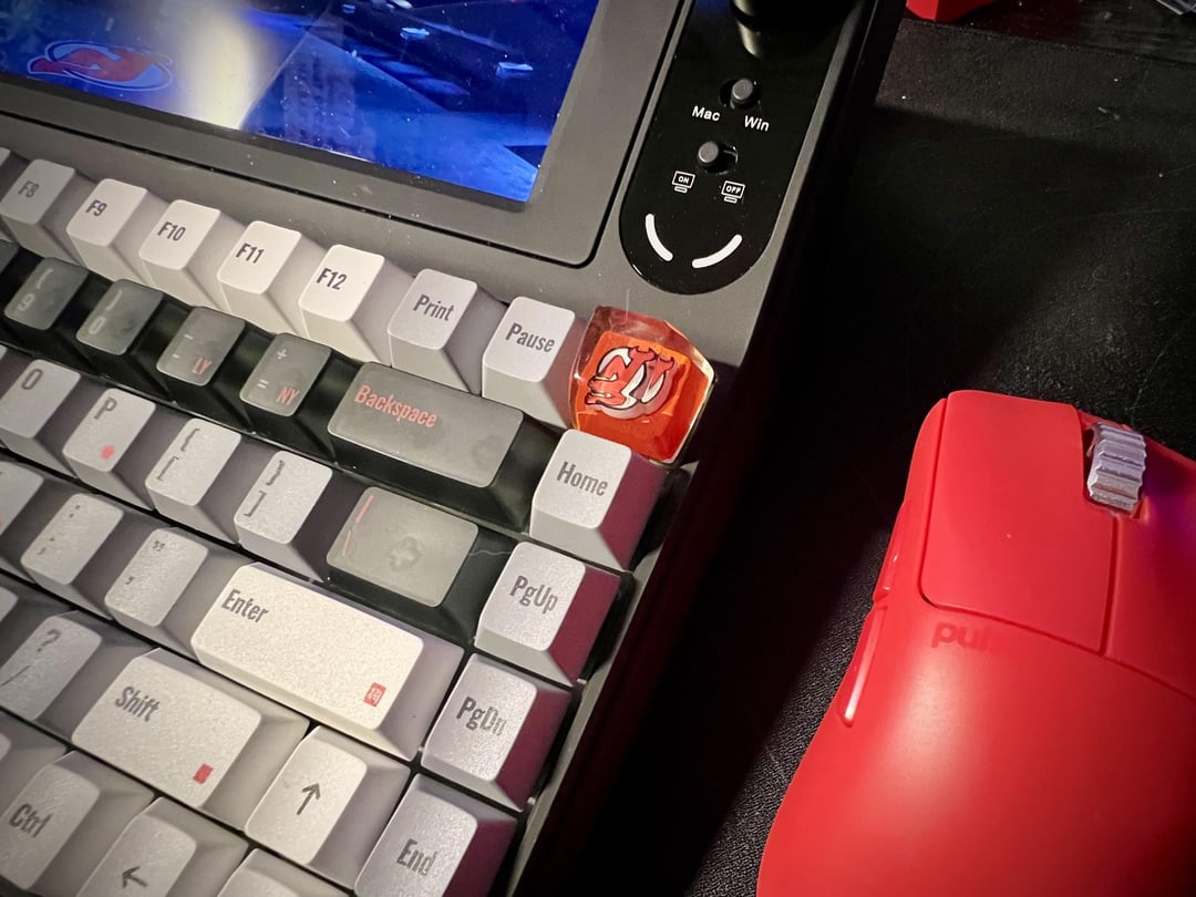 Got the last piece to complete my Devils themed PC setup.