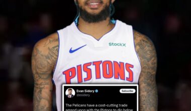 [Sidery] The Pelicans have a cost-cutting trade agreed upon with the Pistons to dip below the tax if they can't find a deal for Brandon Ingram by Thursday