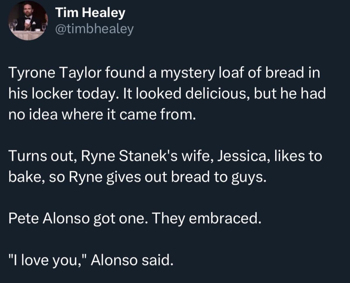 FIRST SHENANIGAN OF THE YEAR JUST DROPPED - STANEK IS GIVING OUT BREAD