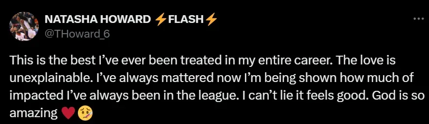 Natasha Howard’s post