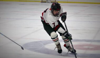 Stick taps for Jackson Drum, 17 year old from Alexandria who suffered a major spinal cord injury after going headfirst into the boards