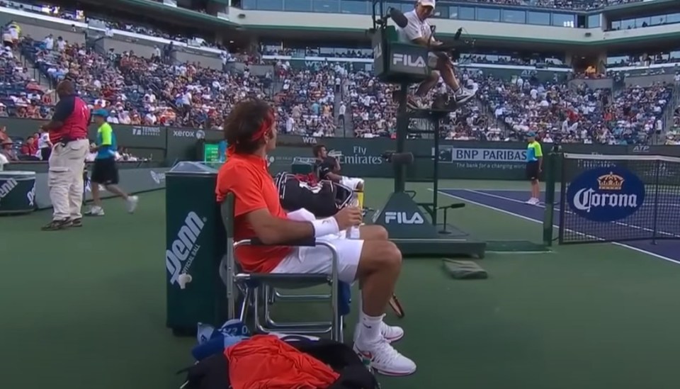 Federer then asked Murphy if he wanted a freeze frame of the serve