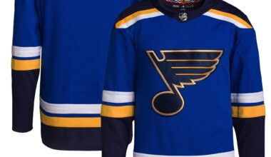 St. Louis Blues adidas away (white), home (dark blue) and alternate (light blue) authentic jerseys for $62.99 (originally $179.99).