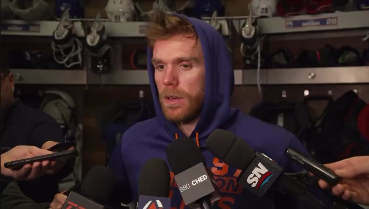 McDavid not happy (jokingly) about changing their home game start time to accommodate the Leafs tomorrow