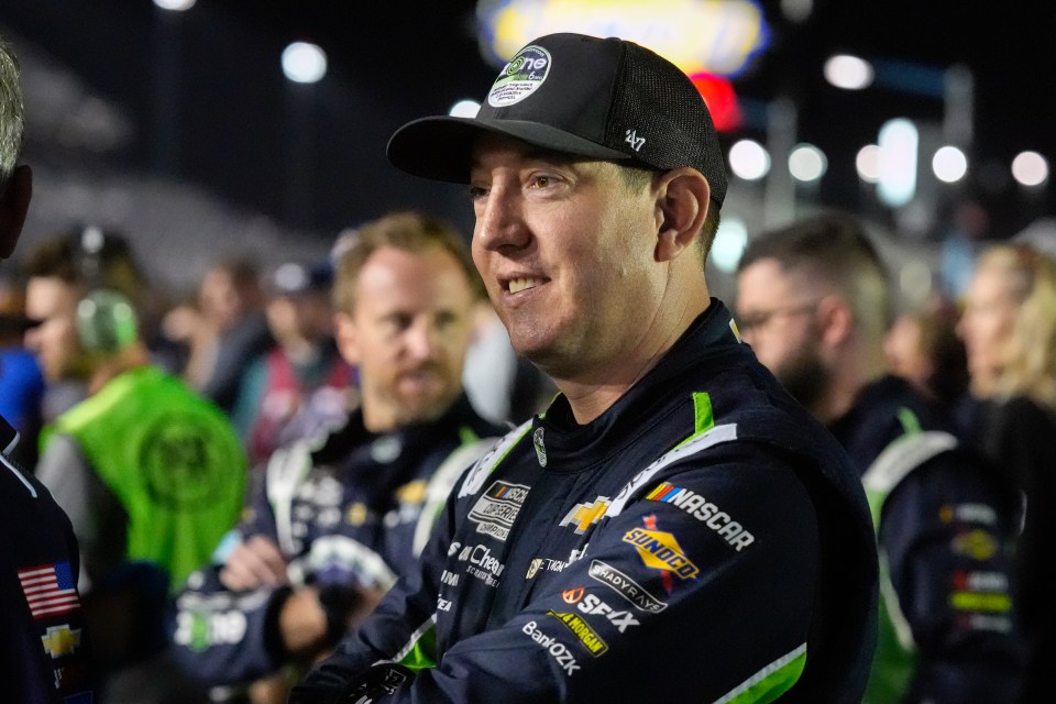 Kyle Busch at a NASCAR race.