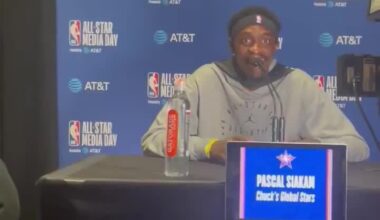 Reporter: "If you could change 1 NBA rule, what would it be and why?" Pascal Siakam: "Bro, I don't like getting into... I'm just here so I don't get fined... I'm cool with everything. They traded Luka Doncic last time, I’m trying to chill."