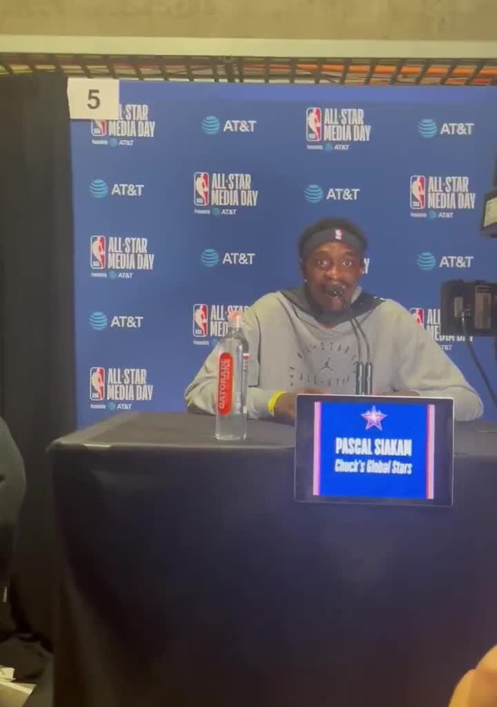 Reporter: "If you could change 1 NBA rule, what would it be and why?" Pascal Siakam: "Bro, I don't like getting into... I'm just here so I don't get fined... I'm cool with everything. They traded Luka Doncic last time, I’m trying to chill."