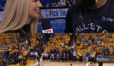 [All-Access] Kyrie Irving points out the spot on the floor he hit the clutch shot in Game 7 in 2016, says, "that was the start of the trilogy between us and Golden State which was a monumental mark on basketball.”