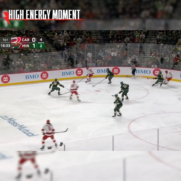 [MN Wild] A penalty shot save, a few very intense final minutes, and 37 saves against Carolina makes Gus Bus our High Energy Player of the week 🔋