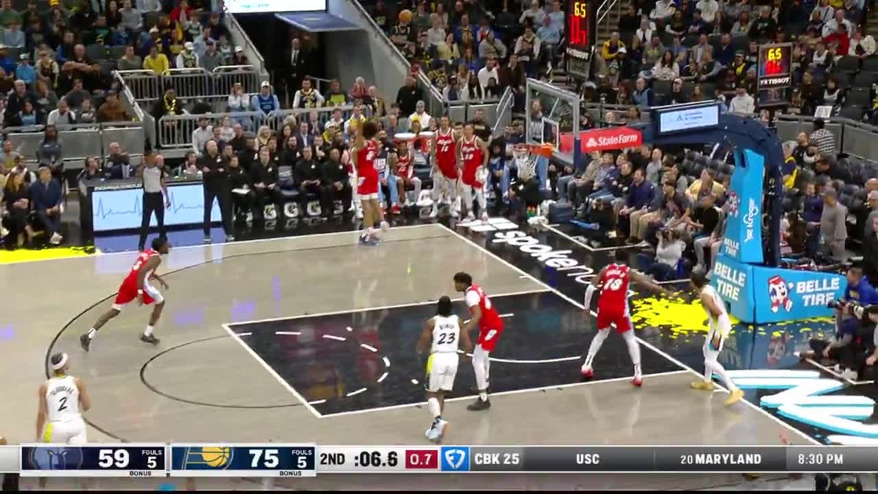 [Highlight] Obi Toppin’s three caps a 50-point second quarter for Indy, becoming just the fourth team this season to hit 50+ in a quarter as they close the half with 78 points